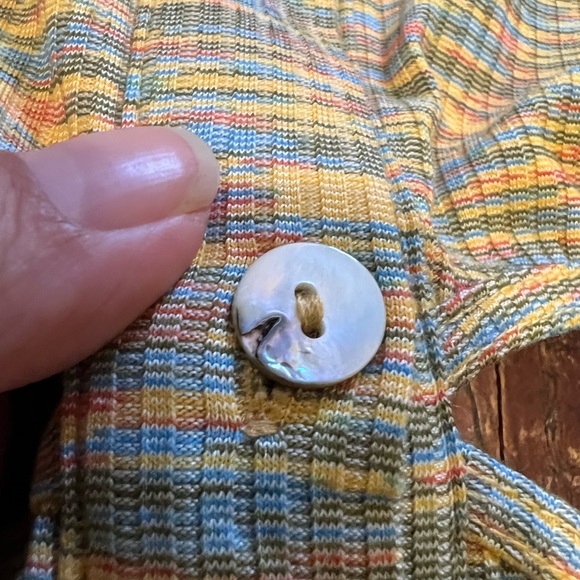 Mable multi colour cut out long sleeve dress with shiny buttons - Picture 6 of 10